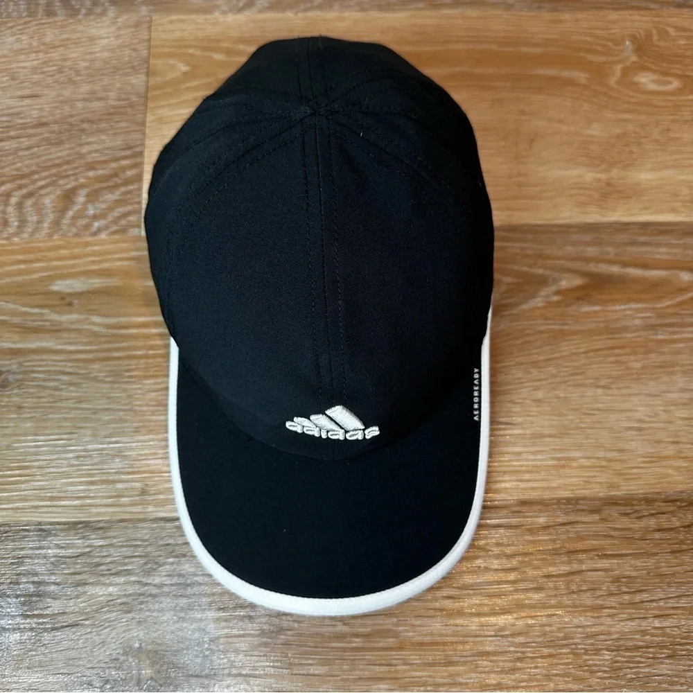 Adidas Aeroready Black Athleisure Adjustable Strapback Women's Cap Hat, OS